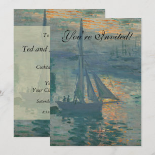Monet Sonnenaufgang Marine Impressionismus Malerei Einladung