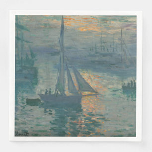 Monet Sonnenaufgang Marine Impressionismus Malerei Serviette
