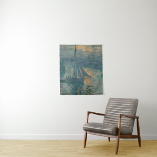 Monet Sonnenaufgang Marine Impressionismus Malerei Wandteppich