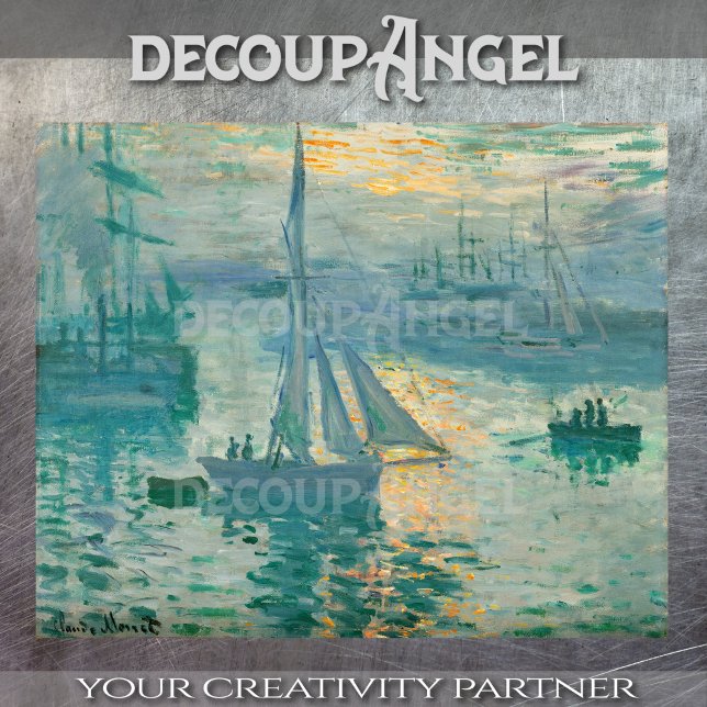 Monet - Sonnenaufgang mit Schiffstrübung Seidenpapier (Von Creator hochgeladen)