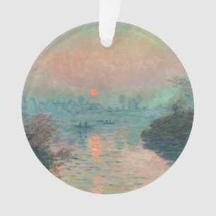 Monet Sonnenuntergang an der Seine Fine Art Impres Ornament