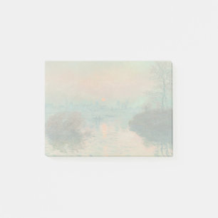 Monet Sonnenuntergang an der Seine Fine Art Impres Post-it Klebezettel