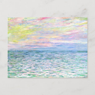 Monet - Sonnenuntergang in Pourville, schöne Kunst Postkarte