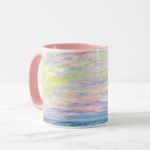 Monet - Sonnenuntergang in Pourville, schöne Kunst Tasse