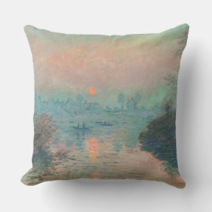 Monet Sonnenuntergang Seine Feine Kunst Impression Kissen