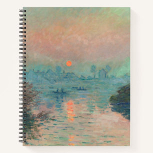 Monet Sonnenuntergang Seine Feine Kunst Impression Notizbuch