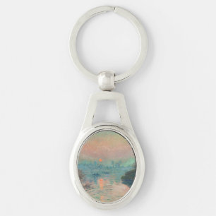 Monet Sonnenuntergang Seine Feine Kunst Impression Schlüsselanhänger