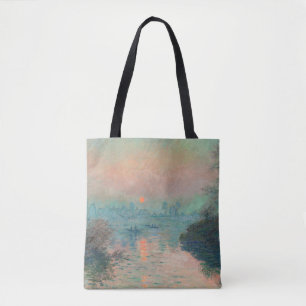 Monet Sonnenuntergang Seine Feine Kunst Impression Tasche