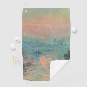 Monet Sonnenuntergang Seine Fine Art Impressionism Golfhandtuch