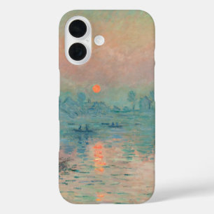 Monet Sonnenuntergang Seine Fine Art Impressionism iPhone 16 Hülle