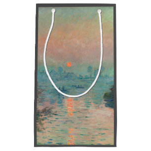 Monet Sonnenuntergang Seine Fine Art Impressionism Kleine Geschenktüte