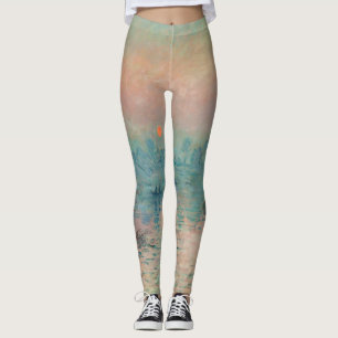 Monet Sonnenuntergang Seine Fine Art Impressionism Leggings