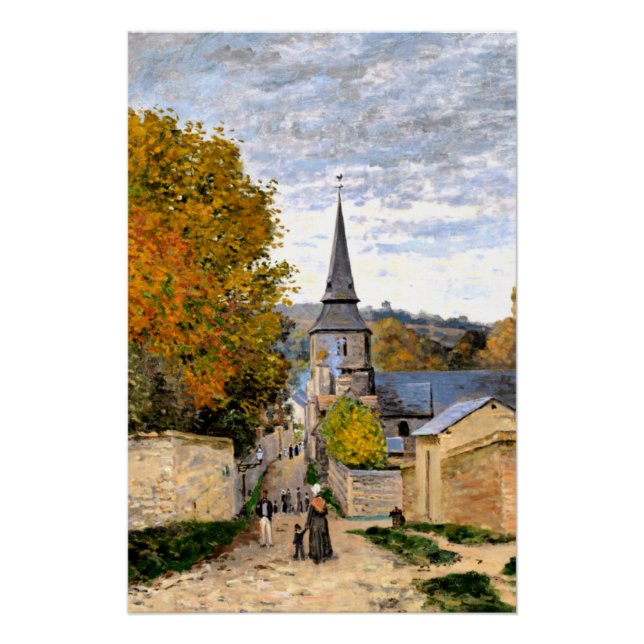 Monet - Straße in Saint-Adresse Poster (Vorderseite)
