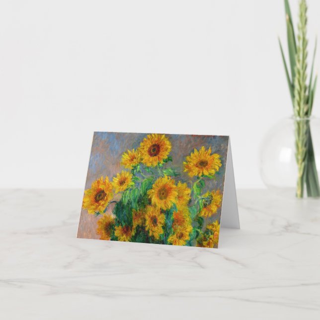 Monet Sunblumen Ankündigung (Vorderseite)