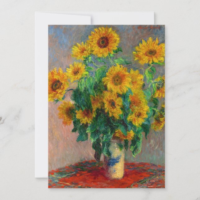 Monet Sunblumen Ankündigung (Vorderseite)