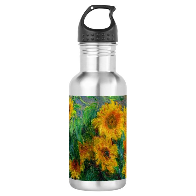 Monet Sunblumen Edelstahlflasche (Vorderseite)