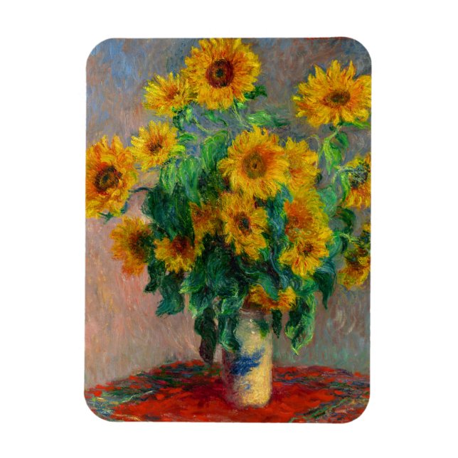 Monet Sunblumen Magnet (Vertikal)