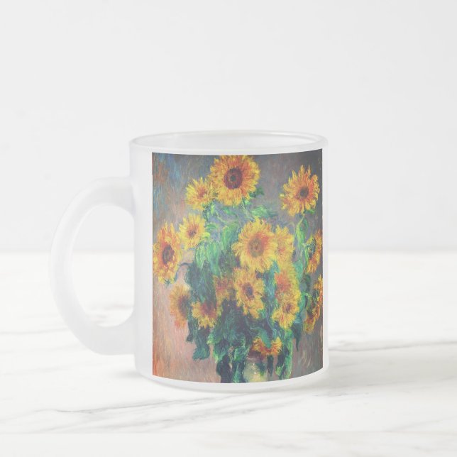Monet Sunblumen Mattglastasse (Links)