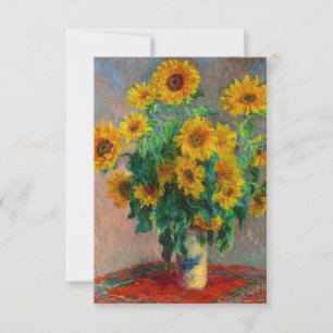 Monet Sunblumen RSVP Karte