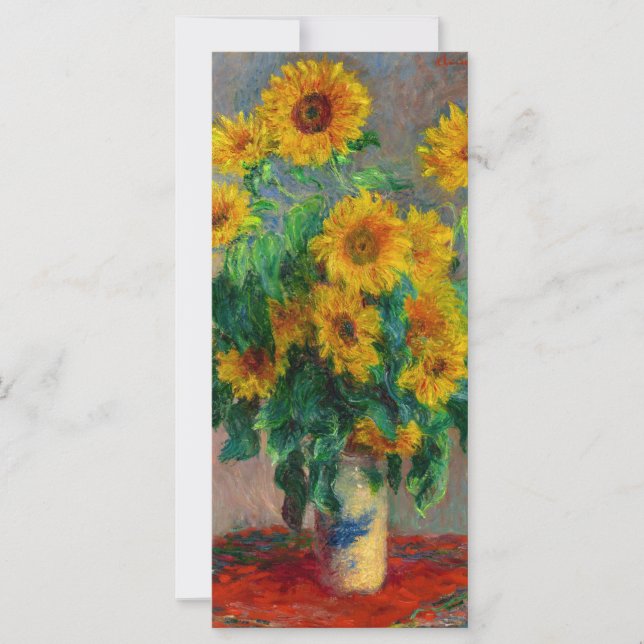 Monet Sunflowers Card (Vorderseite)