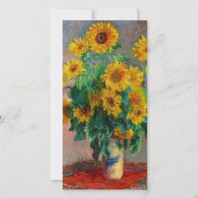 Monet Sunflowers Card (Vorderseite)