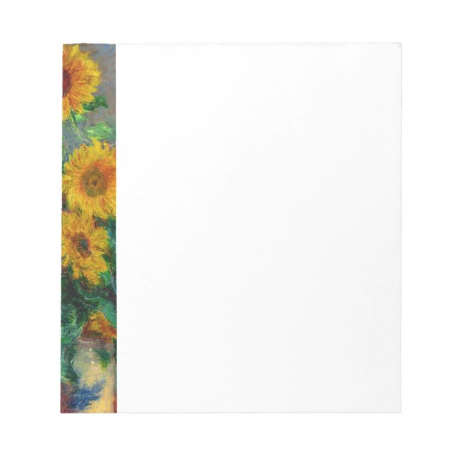Monet Sunflowers Notizblock (Vorderseite)