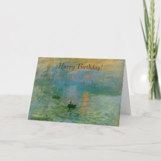 Monet Sunrise Peinture Bonne Carte Anniversaire