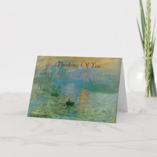 Monet Sunrise Peinture Pensée De Vous Carte
