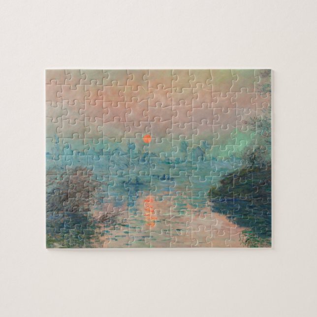 Monet Sunset Fine Art Impressionist Malerei (Horizontal)