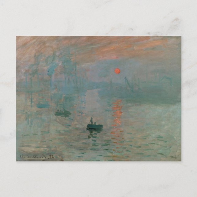 Monet Sunset Postkarte (Vorderseite)