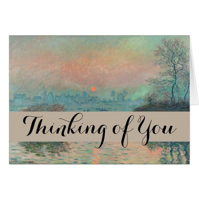 Monet Sunset Seine Beaux-Art Impressionnisme (Devant horizontal)