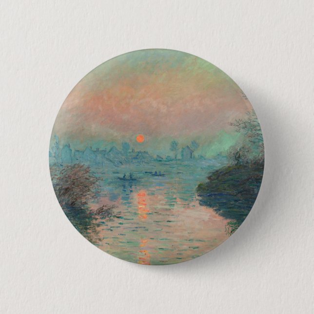 Monet Sunset Seine Frische Pasta machen Button (Vorderseite)