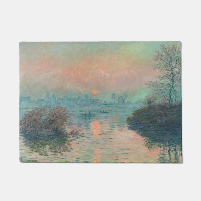 Monet Sunset Seine Frische Pasta machen Fußmatte (Vorderseite)