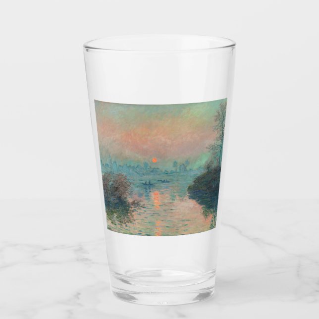 Monet Sunset Seine Frische Pasta machen Glas (Vorderseite)