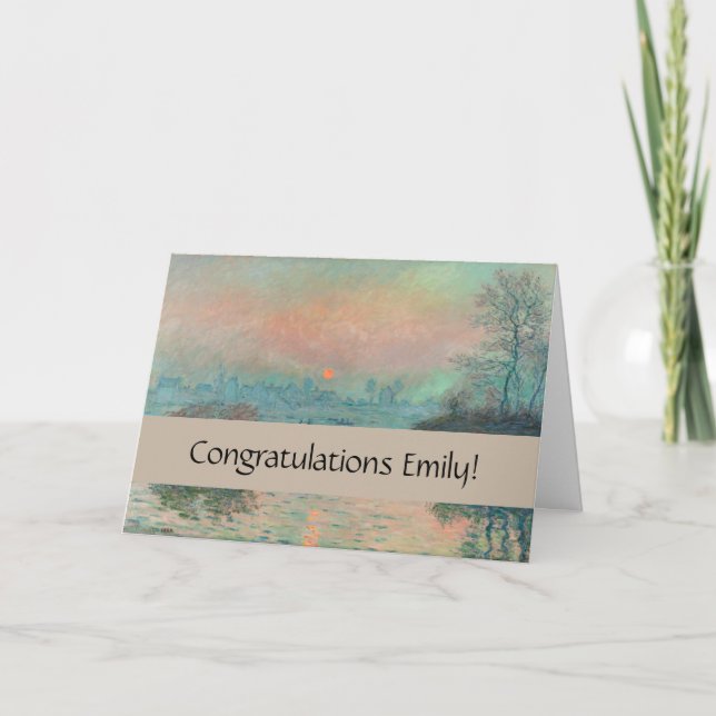 Monet Sunset Seine Frische Pasta machen Karte (Vorderseite)