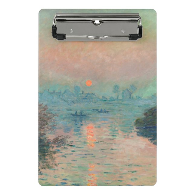 Monet Sunset Seine Frische Pasta machen Mini Klemmbrett (Vorderseite)