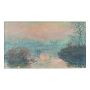 Monet Sunset Seine Frische Pasta machen Namenschild