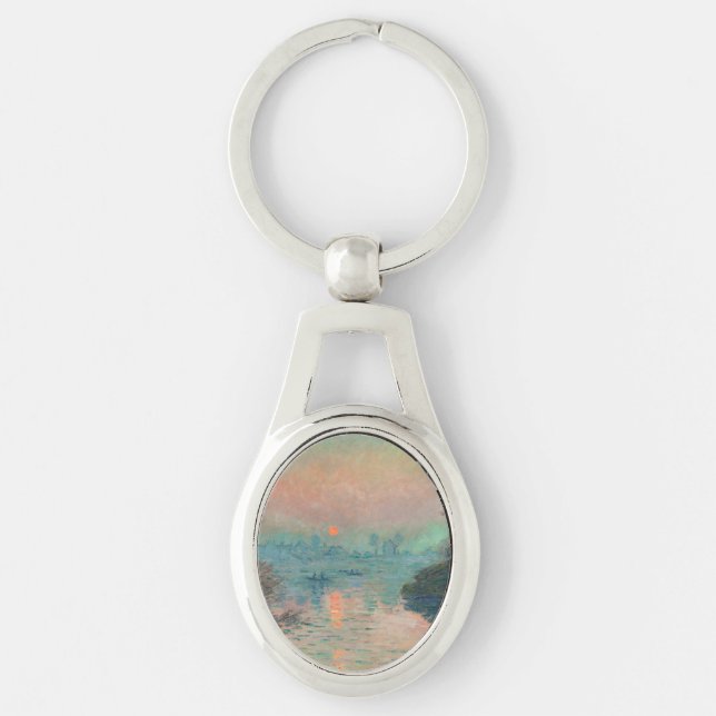 Monet Sunset Seine Frische Pasta machen Schlüsselanhänger (Vorderseite)