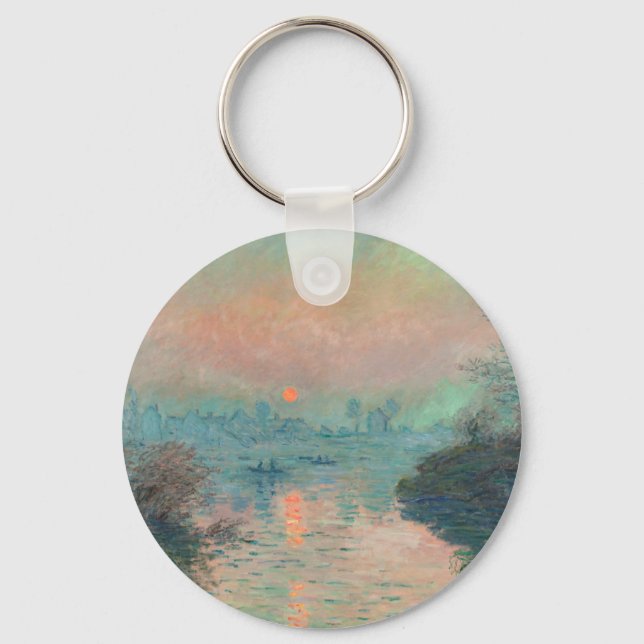 Monet Sunset Seine Frische Pasta machen Schlüsselanhänger (Vorderseite)