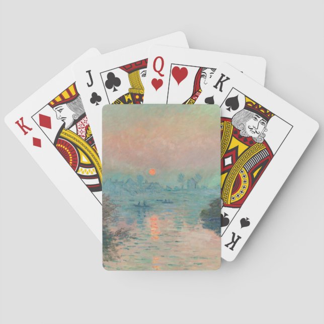 Monet Sunset Seine Frische Pasta machen Spielkarten (Rückseite)