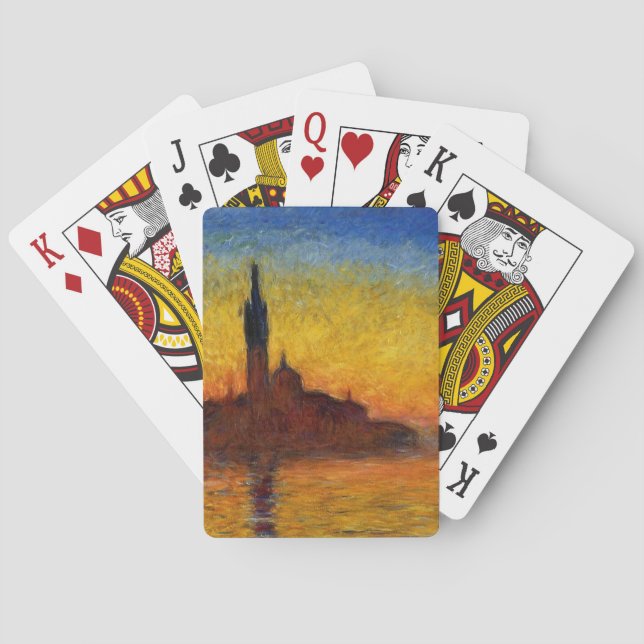 Monet Sunset Venedig Frische Pasta machen Spielkarten (Rückseite)
