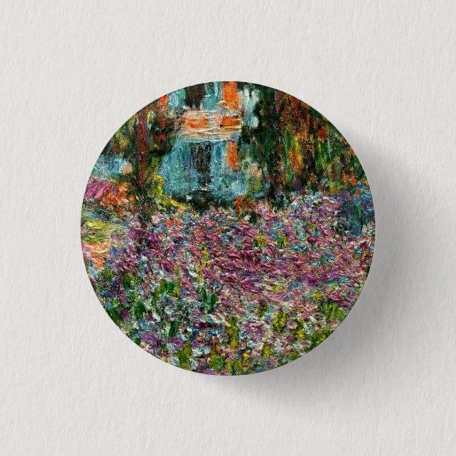 Monet The Artist's Garden Button (Vorderseite)