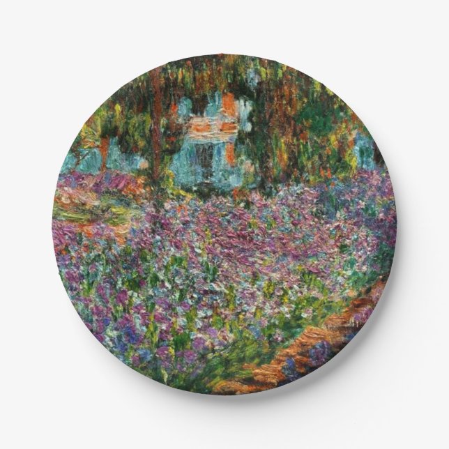 Monet The Artist's Garden  Pappteller (Vorderseite)