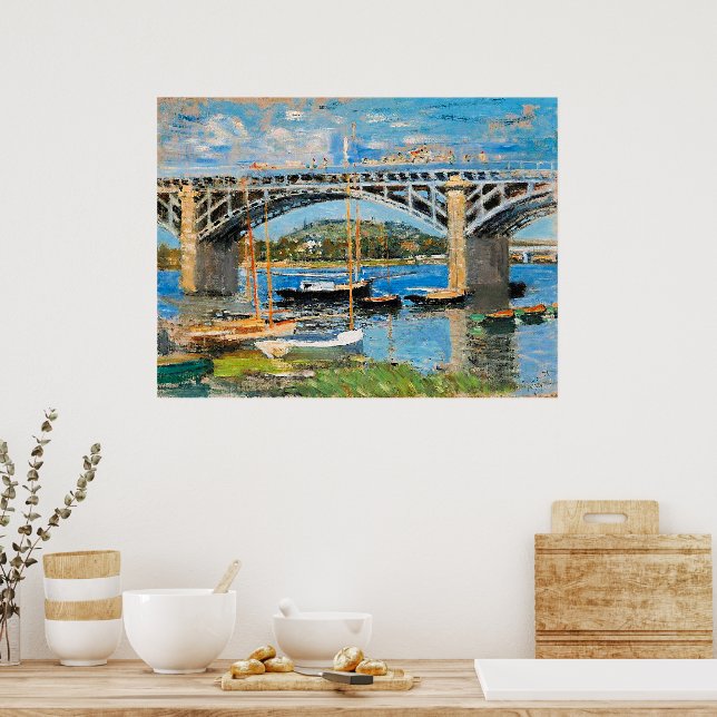 Monet - The Bridge over the Seine, Poster (Küche)