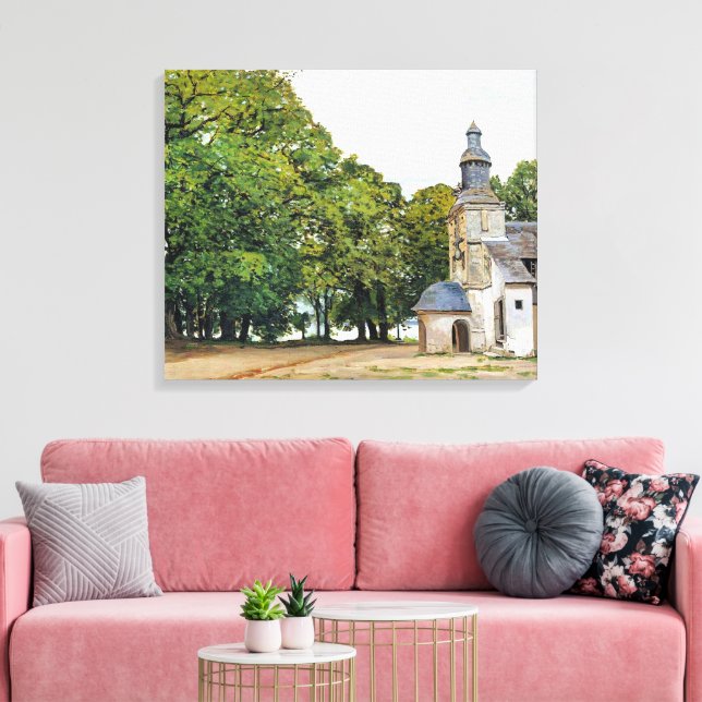 Monet - The Chapel Notre-Dame artwork, Leinwanddruck (Insitu (Wohnzimmer))