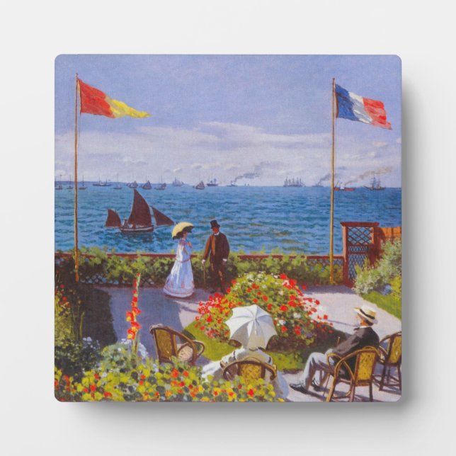Monet The Garden at Sainte Addresse Fotoplatte (Vorderseite)