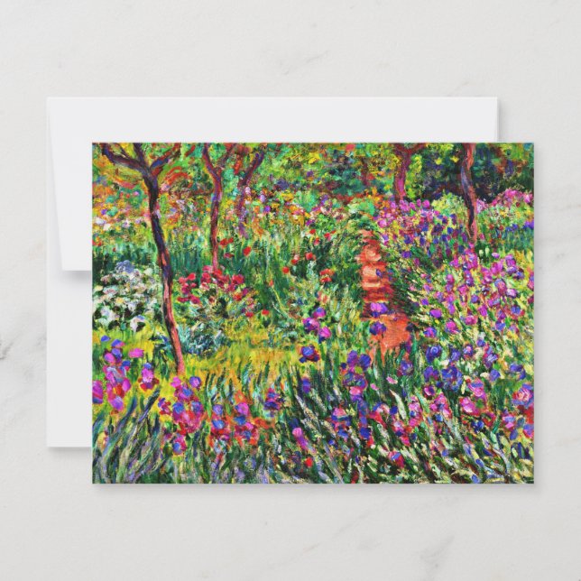 Monet - The Iris Garden at Giverny Karte (Vorderseite)