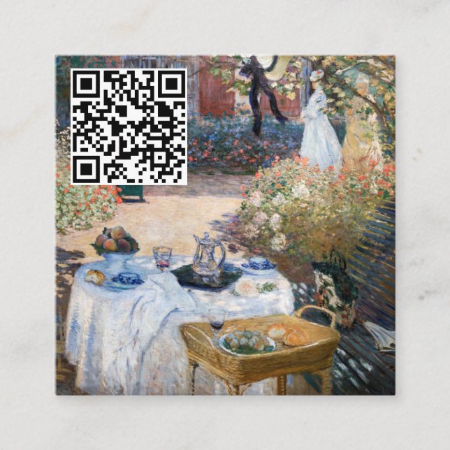 Monet - The Luncheon, Decorpult - QR Code Quadratische Visitenkarte (Vorderseite)