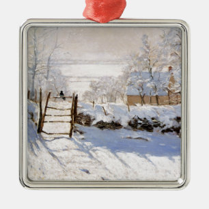 Monet - The Magpie Silbernes Ornament