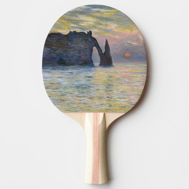 Monet - The Manneport, Cliff at Etretat, Sunset Tischtennis Schläger (Vorderseite)